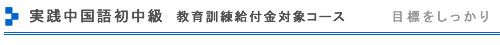 実践中国語初中級 1年コース